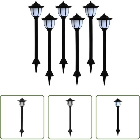 LED Solarleuchte - Solar-Außenleuchten 6 Stk. LED Schwarz (1/5)