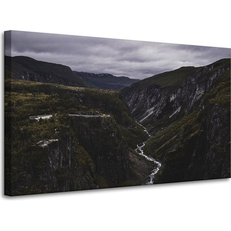 Leinwanddruck Natur Gebirgsbach 100x60 cm