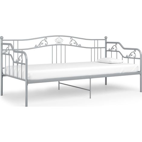 Maison Exclusive - Telaio Divano Letto Grigio in Metallo 90x200 cm