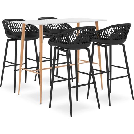 5-tlg. Bar-Set Weiß und Schwarz