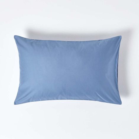 HOMESCAPES Air Force Blue Egyptian Cotton Housewife Pillowcase 1000 Thread Count, Standard - Air Force Blue