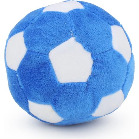 Dog Toys Balls - Chewable Plush Football for Dogs, Soft Pet Squeaky Ball Stuffed with Fluffy, Durable Indoor Outdoor Dog Puzzle Toy, Birthday for Puppy Small and Medium Breeds (1/5)