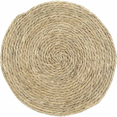 Set de Table Rond "Paille de Jonc" 38cm Naturel