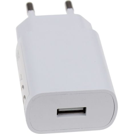 ERARD - 728202 - Chargeur USB A F - sur secteur 230V - 5V/2.4A (Smart Charge) - 12 W - blanc mat (1/4)