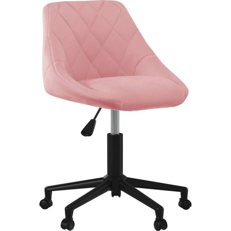 Maison Exclusive - Drehbarer Bürostuhl aus rosa Samt