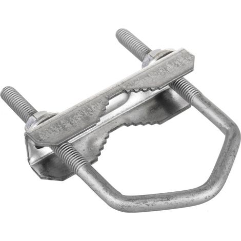 Collier de serrage - Maclean - MCTV-923 - Acier galvanisé - Résistant à la corrosion - Fixation de mât (1/4)