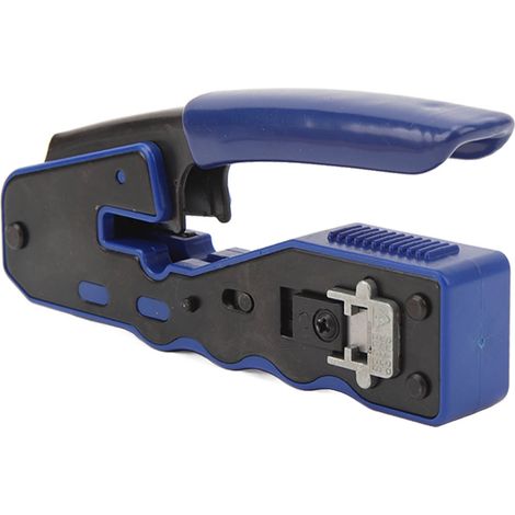 Kit d'outils de sertissage RJ45 (Cat5, Cat5e, Cat6, Cat6A) : outil de sertissage 50 pièces, connecteurs RJ45 Cat6 RJ45 50 pièces, capuchons de protection pour connecteurs, testeur de câbles, coupe-câb (1/5)