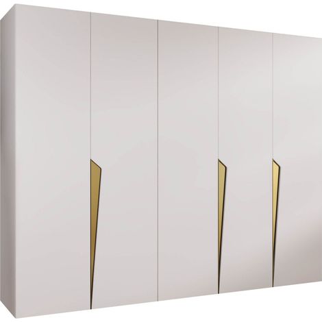 Armario Hartford 606, Blanco, 202x250x52cm, Puertas de armario: Con bisagras, Número de estantes: 0 (1/5)