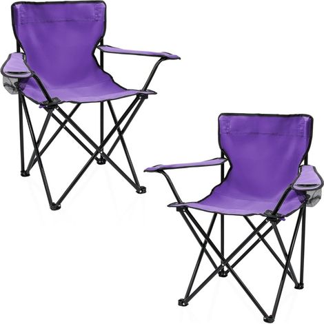 Campingstühle, faltbar, 2 Stück mit Getränkehalter bis 100 kg – Klappstuhl – Campingstuhl (1/5)