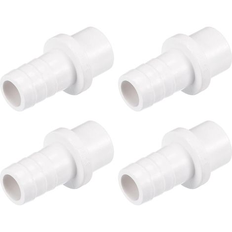 Set of 4 PVC pipe fittings, 16 mm OD, 25 mm White (1/3)