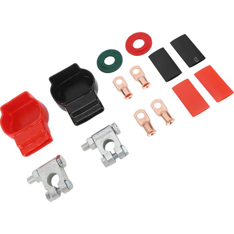 Lot de 2 Caches de Bornes de Batterie 6V-12V, Universel, Facile à Installer, Compatible Auto, Camping-car, Bateau, Véhicule (1/5)