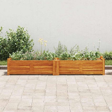 Jardinière, Pot de Fleurs d'extérieur, Lit surélevé de jardin Bois d'acacia 150x30x25 cm OIB9929E (1/5)