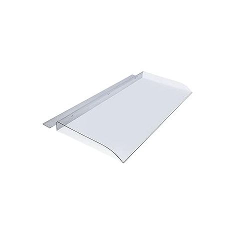 Pensilina trasparente 50x120 cm copertura in policarbonato solido 3,5 mm Retro sup