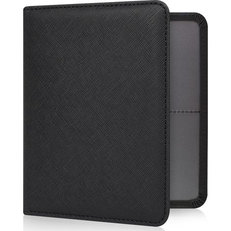 Car Document Holder for Insurance and Insurance - Compact PU Leather Glove Box Case - Organizer for License, Vehicle Papers and Green Card - Black (1/5)