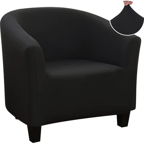 Housse de Fauteuil Cabriolet 1 Place, Couverture de Fauteuil Facile à Installer et à Laver Noir (1/5)