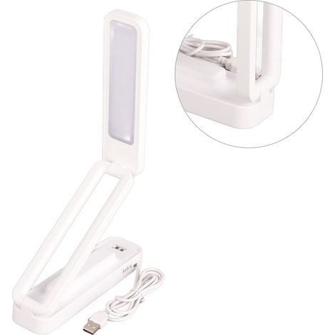 Lampe de bureau pliable et portable à brancher, lampe de table à lumière douce pour le bureau et la maison
