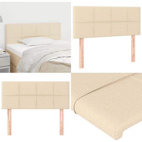 Cabecero de tela color crema 90x5x78/88 cm - Cabecero de cama crema - Cabecero de cama ajustable
