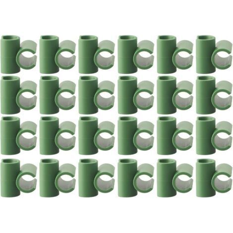 ALLIANDISLot de 50 connecteurs pour plantes de jardin - Outil de fixation pour treillis de plantes - Clips de fixation pour cadre de jardin fixe - Tige pour cage à tomates (11 mm) (1/5)