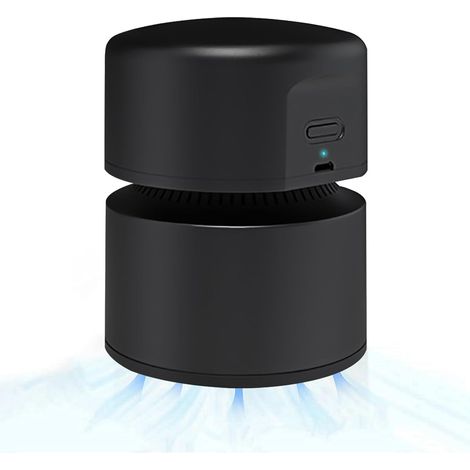 Aspirateur de Table, Aspirateur de Bureau, USB Rechargeable, 120 Minutes D'autonomie, Fonction D'arrêt Automatique, Aspirateur de Table sans Fil à 360° pour école, Bureau, Maison, Noir (1/5)