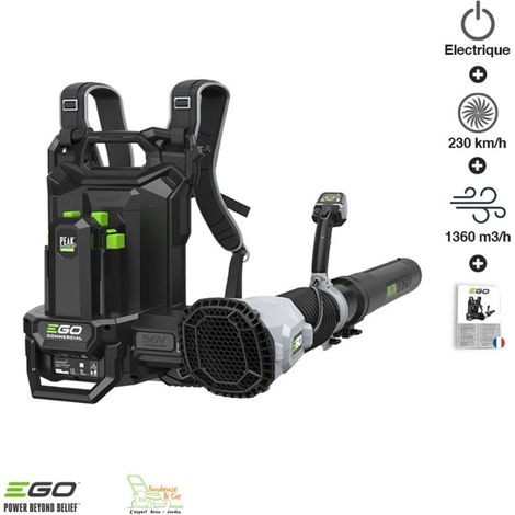 Souffleur professionnel 1360m3 heure EGO LBP8000E harnais dorsal