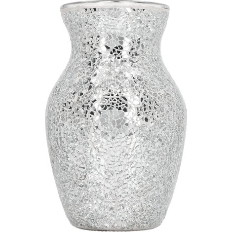 Vase mosaïque, vase en verre mosaïque brillant et élégant, décoratif pour salon, salle à manger, chambre, bureau, mariage (1/5)