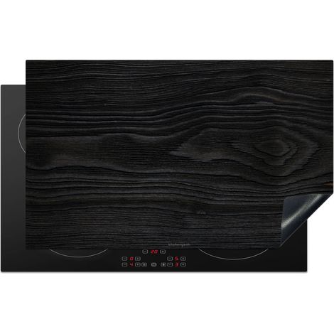 Induction Hob Protector Black - Wood look 83x51 cm