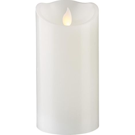 Star Trading Bougie M-Twinkle, Bougie ronde, blanche, LED, Minuterie, Jaune chaud, Intérieur, 15 cm (1/4)