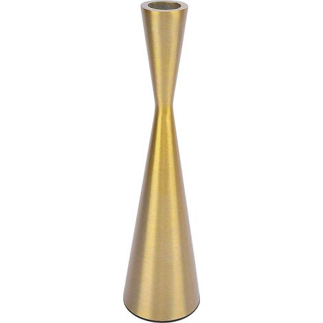 Geometrischer Kerzenhalter aus Aluminium, goldfarben, für 3 cm Kerzen, Größe M 6 x 23 cm / 2,3 Zoll