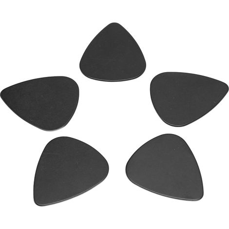 5 Médiators Guitare Acoustique en PVC Noir 0,71mm - Plectres pour Guitare Folk et Cadeaux Musicaux (1/5)