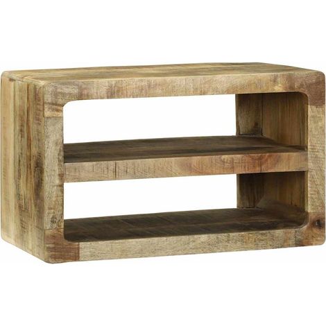 Meuble TV Banc TV Armoire TV Marron 60 x 32 x 36 cm Bois de manguier massif (1/5)