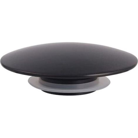 Bonde à clic clic-clac - Noir mat - Pour lavabo de salle de bain ou cuisine - 66 mm (1/4)