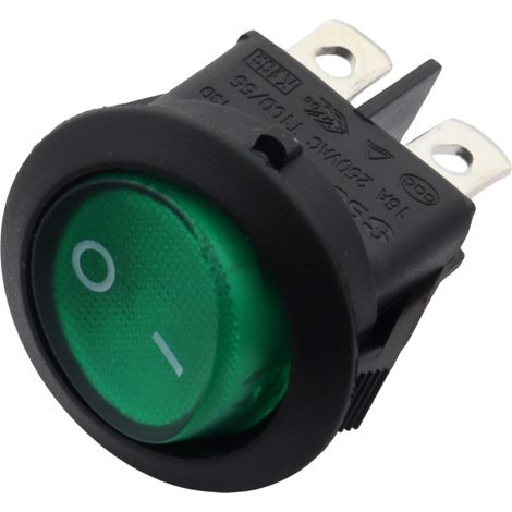 Aroma interruttore verde luminoso Soken RK2-13D macchina da caffè 4 faston 23mm (1/4)