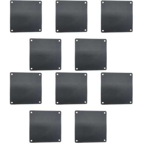 10pcs Maille Anti-Ordinateur 80x80mm pour Ventilateur D'ordinateur en PVC Noir, Filtre Ventilateur PC Anti-poussière pour Camping et Refroidissement (1/5)
