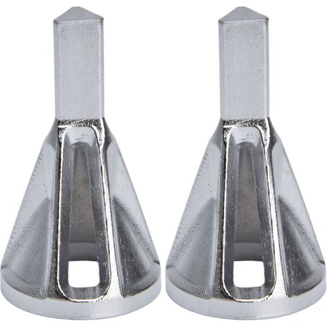 Set aus 2 Außenentgratungs- und Anfaswerkzeugen, Edelstahlbohrer, Anfasreibahle, 6-Nut-Dreieckgriff, silberfarben (1/5)