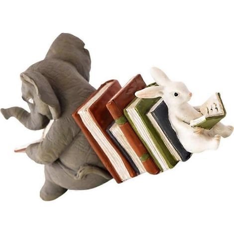 Serre-livres pour étagère, décoration intérieure, étagères à livres, figurine d'éléphant, artisanat, décoration animale, décoration de jardin (1/5)