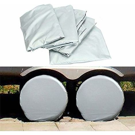 Jeu de 4 housses de pneus pour camping-car - diamètre 73cm pour remorques, camping-cars, voitures, camions et camping-cars (1/5)