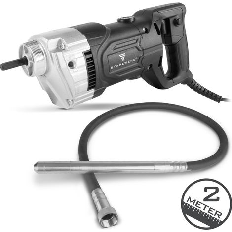 STAHLWERK compactador de hormigón 900W con botella vibratoria 35mm 2m (1/5)