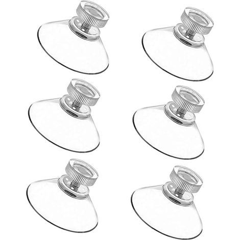 Lot de 25 ventouses en verre de 41 mm, transparentes, en PVC, sans crochet, adhésives ultra-résistantes (1/5)