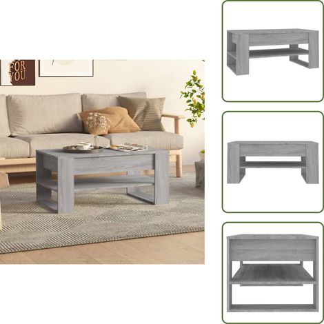 Couchtisch Grau Sonoma 102x55x45 cm Holzwerkstoff - Couchtisch - Wohnzimmertisch - Grau - Holztöne - Holzwerkstoff (1/5)
