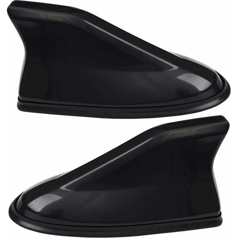 Antenne de toit en plastique forme d’aile de requin – 2 pièces, noir, base adhésive étanche pour réception FM universelle (1/5)