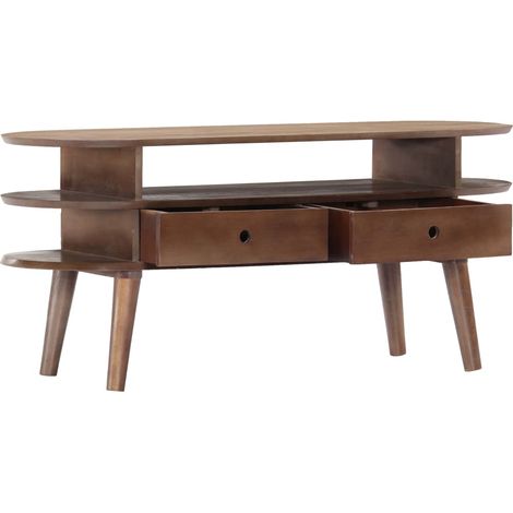 Maison Exclusive - Mobile Porta TV 110x35x50cm in Legno Massello di Acacia