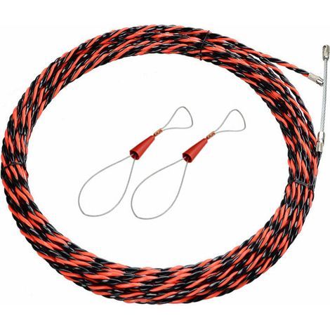pair Aiguille Electricien Tire Fil Electrique Diamètre Aiguille Tire Fil, rétractable d'installation pour tire Cable et rallonge(15M)