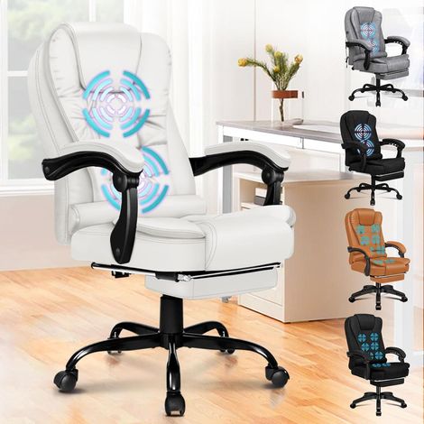 Bürostuhl Gaming Computer-Schreibtischstuhl, ergonomisch, Lordosenstütze, Leder (1/5)