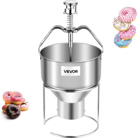 Distributeur de beignets manuel, en acier inoxydable 304, distributeur de pâte commerciale grande capacité, réglable sur 6 épaisseurs avec support, pour restaurant, café, boulangerie, cuisine (1/5)