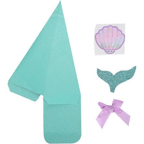 Boîtes cadeaux en papier en forme de queue de poisson, sachets à bonbons, emballage cadeau pour mariages et fêtes (50 pièces) (1/5)