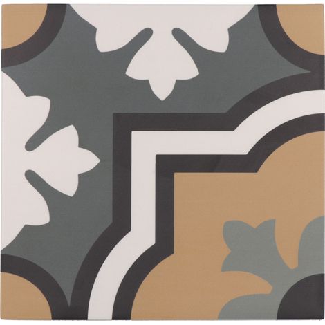 Carrelage sol / mur effet ciment à motif 20x20 cm RIVOLI - FIORE(vendu par boite de 1m2) (1/3)