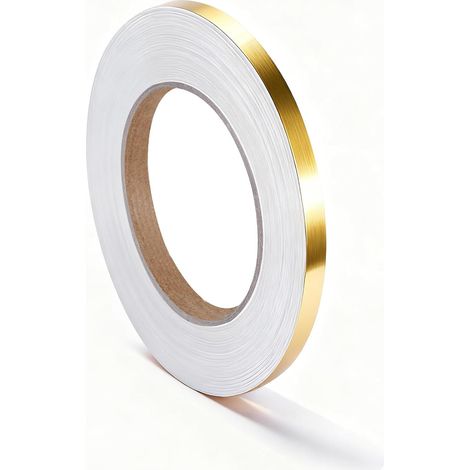 Ruban adhésif en film PET doré à décoller et à coller, moulure murale autocollante avec finition miroir vibrante pour projets de bricolage, arts graphiques décoratifs, 50 m x 2 cm (1/4)