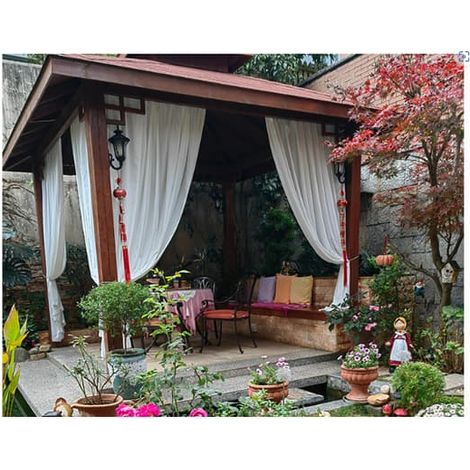 Rideau d'extérieur avec crochets (2,0 m de large x 2,5 m de haut) (1/3)