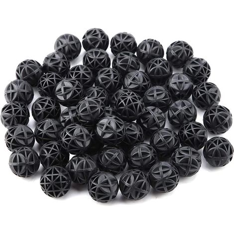 Filtration D'aquarium Boules Bio, Filtres Biologiques Balles, Boule Filtrante pour Aquarium, Aquarium Fish Tank Filtre, pour Filtre Externe, Aquarium, Étang, Aquarium—Noir, 26 mm