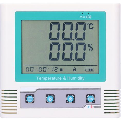 Temperatur- und Feuchtigkeitsdatenlogger, USB-Anschluss, eingebauter Rekorder, LCD-Anzeige, Sensor, DC 5V (26W Gruppendaten) (1/5)